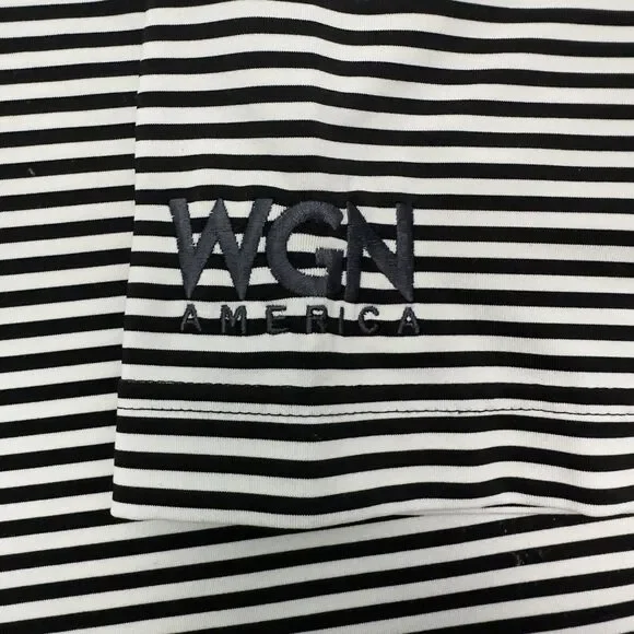 Peter Millar Golf Polo Sz L Summer Comfort Black Competition Stripe Performance - Picture 3 of 10